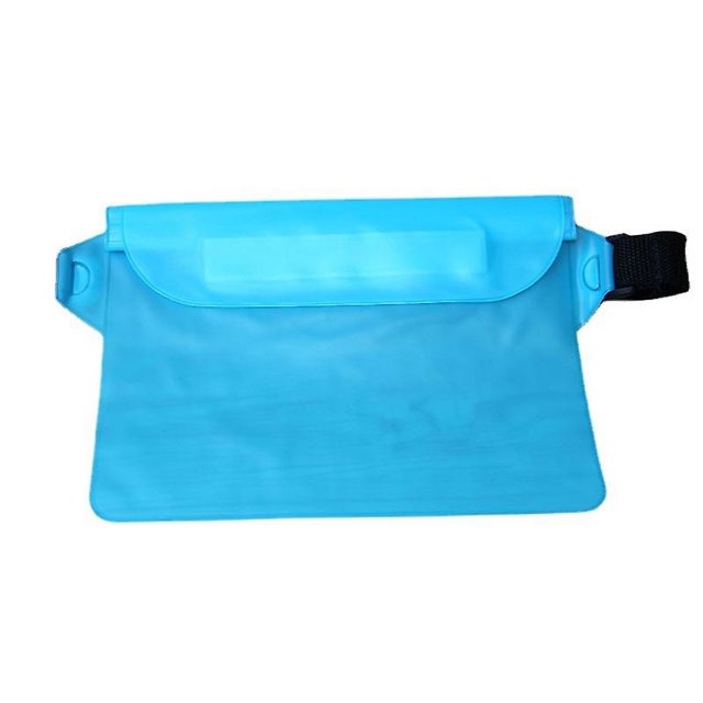 Bolsa impermeable con correa ajustable para la cintura (paquete de 2) Bolsa de cintura impermeable, bolsa seca táctil con pantalla y cinturón ajustable para playa, natación, Boa