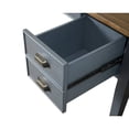 thumbnail image 5 of Farmhouse Wood Half Pedestal Executive Desk Writing Table Office Desk Blue, 5 of 7