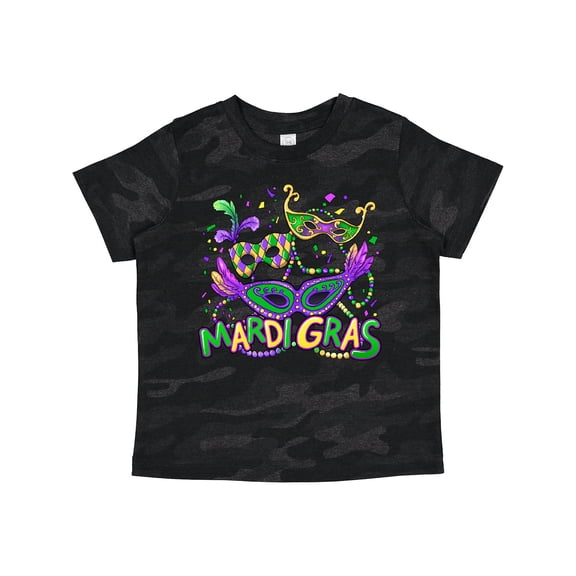 Inktastic Mardi Gras Masks and Beads Boys or Girls Toddler T-Shirt