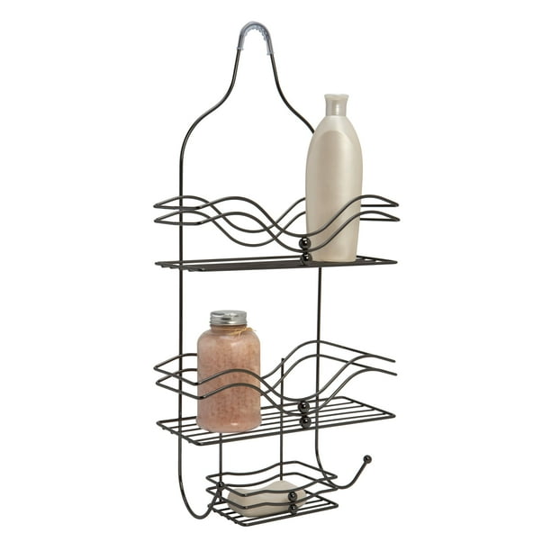 Bath Bliss Ocean Design Shower Caddy in Black Onyx