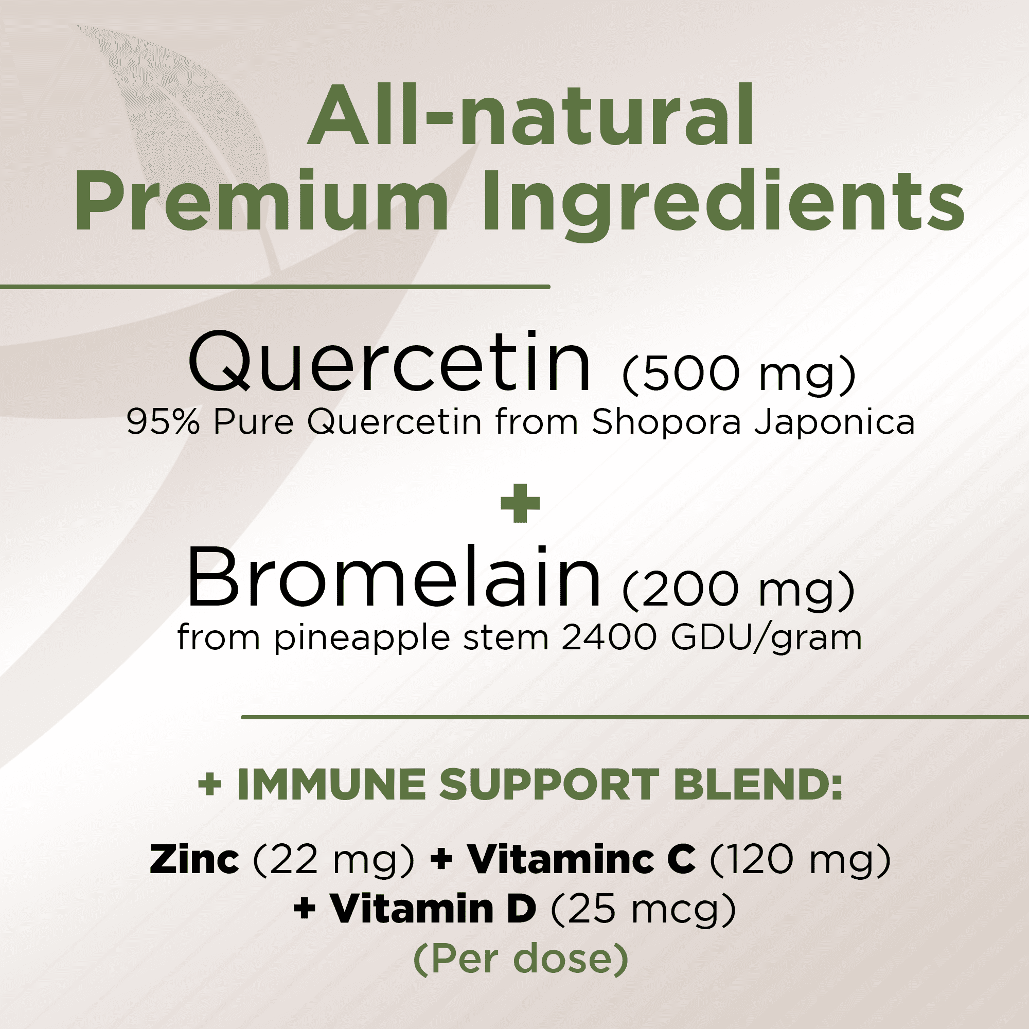 Gade Nutrition Quercetin with Bromelain, Vitamin D, Vitamin C and Zinc - 240 Veggie (Non-GMO, Gluten-Free, Vegan - Made in the USA)