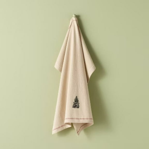 Flour Sack Towel Embroidered Tree - with Magnolia