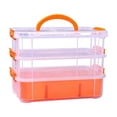 thumbnail image 2 of Taicans 3-Tier Stackable Storage Box,Desktop Organizer with Handle & Latches,Portable Plastic Storage Container for office Supplies Stationery Makeup,Space-Saving Small Parts Organizer for Home, 2 of 6