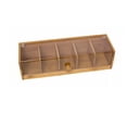 thumbnail image 1 of Advancent Caja de té de bambú con tablero acrílico transparente para una selección cómoda de tés. Caja de embalaje de té de madera. Almacenamiento y organización del hogar, 1 of 4