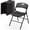 Black, variant on PEXMOR 10 Pack White Plastic Folding Chairs, Portable Seat with Sturdy Steel Frame for Indoor & Outdoor Use