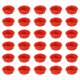 thumbnail image 1 of 30 Piezas Tapa de Polvo para Acoplador Hidráulico, Cubiertas de Conector Rápido Hidráulico para Puertos de Desconexión de 3/4", Rojo, 1 of 5
