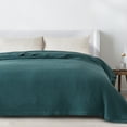 thumbnail image 6 of Great Bay Home All-Season Waffle Cotton Bed Blanket 102x90 (King, Peacock), 6 of 6