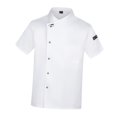 thumbnail image 3 of Chaqueta de chef, ropa de servicio de alimentos, mono para camarero de restaurante de cocina Blanco xxxl, 3 of 9