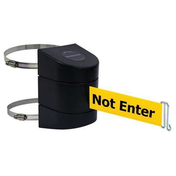 Tensabarrier Belt Barrier, Black,Belt Color Yellow 897-15-C-33-NO-YAX-A