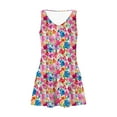 thumbnail image 7 of XUNKUSGA Womens Sundresses Casual V Neck Loose Beach Sundress Sleeveless Mini Dresses with Pockets Floral A-Line Dresses, 7 of 7