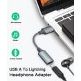 thumbnail image 3 of Cable adaptador de audio USB A a Lightning USB 3.0 macho a hembra, 3 of 8