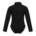 thumbnail image 2 of Alvivi Kids Boys Latin Dance Leotard Shirt Ballroom Salsa Tango Performing Costume with Bow Tie Black 6, 2 of 7
