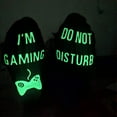 thumbnail image 5 of Do Not Disturb I'm Gaming Socks Cotton Novelty Funny Dress Fluorescent Socks for Boy Women Men, 5 of 5