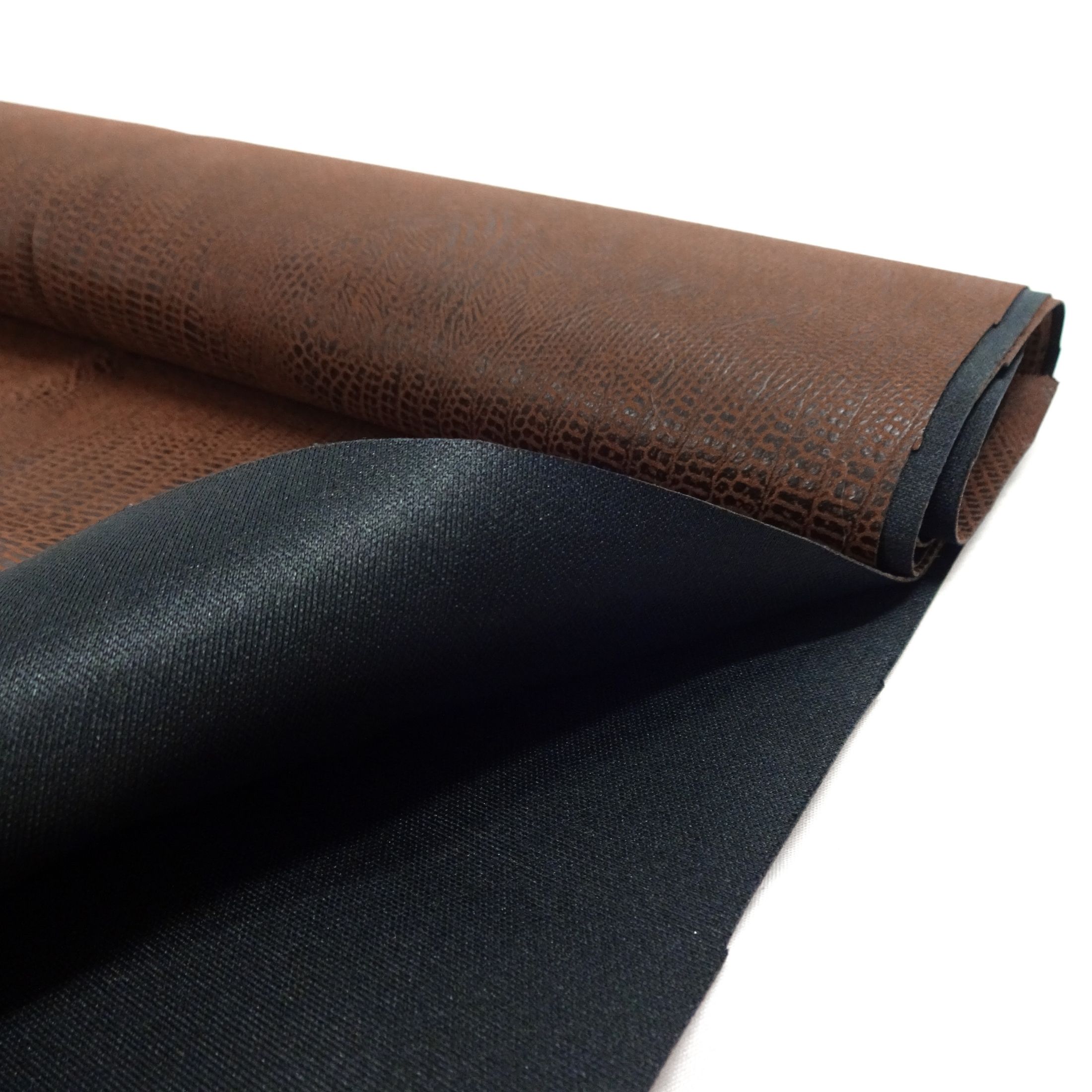 Waverly Inspirations By-the-Yard Alligator Faux Leather Fabric, Brown, 60” Wide for Crafts & DIY Projects