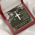 thumbnail image 5 of Christian Encouragement God's Will & Beauty Psalm 90:17 Cross Card Necklace w Stainless Steel Pendant, 5 of 20