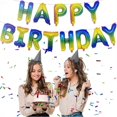 thumbnail image 4 of HAPPY BIRTHDAY" Foil Balloons Anniversary Birthday Party Decor Beautiful Balloon(Dazzle Color), 4 of 5