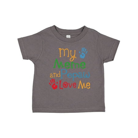 

Inktastic Meme and Pepaw Love Me Gift Toddler Boy or Toddler Girl T-Shirt