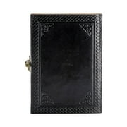 Leather Journal Handmade leather Diary Stone journal Blank pages notebook scrapbook sketchbook notepad book of shadows hocus pocus book spell book gifts for men and women (7 x 5 Inches)