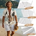 thumbnail image 6 of FOR U DESIGNS Ink Horse Print Linen-Style Matchable Couple Outfits for Wedding Men's Casual Linen-Like Shirt and Women's Sleeveless Dress, 6 of 7