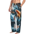 thumbnail image 2 of Goofa Cute Koi Fish Serenity Pattern Printed Soft Pajama Pants for Men, Wide Leg Comfy Casual Lounge Yoga Pants-Large, 2 of 9
