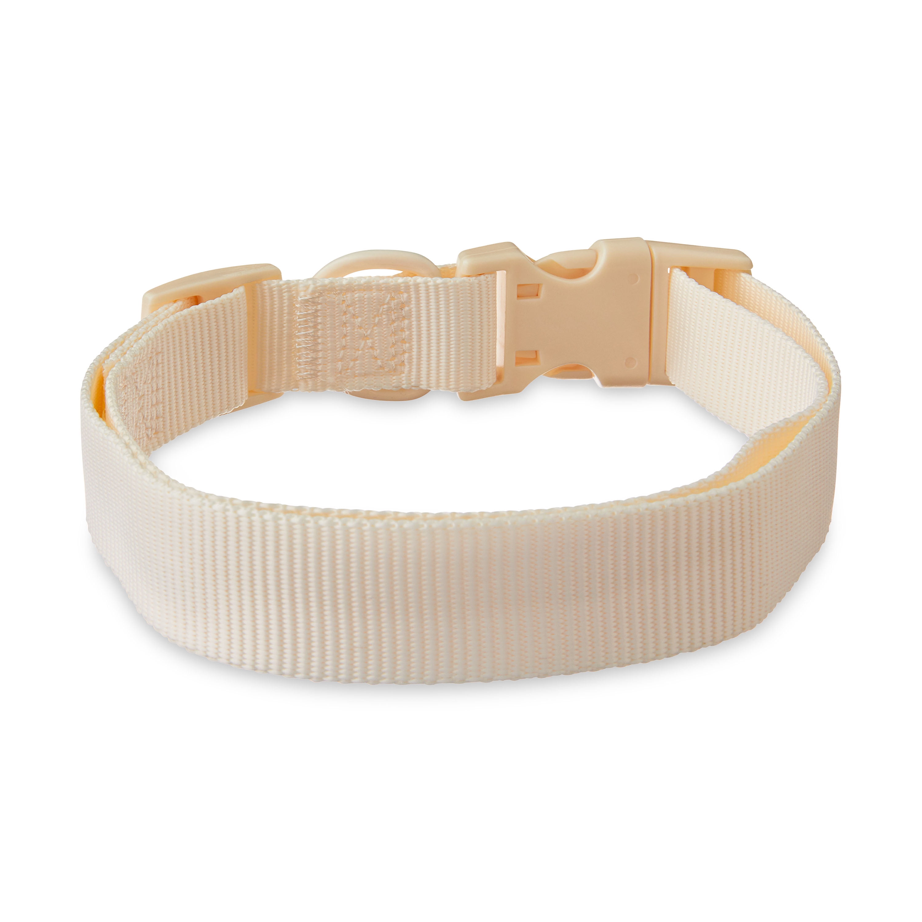 Vibrant Life Solid Adjustable Dog Collar, Cream, Large
