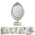 thumbnail image 3 of MasteelfCA 1pc Desktop Makeup Mirror Retro Style Relief Girl Makeup Mirror Desktop Mirror, 3 of 7