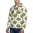 thumbnail image 3 of Pofeuu Sloth Sitting Tropical Leaves Print Mens Casual Hooded Collar Drawstring Hoodies Pullover Sweatshirts Casual Long Sleeve Shirts-XX-Large, 3 of 7