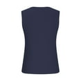 thumbnail image 4 of UYISJ Women's Sleeveless Scoop Neck Fitted Tank Top Ribbed Knit Casual Basic Cami Shirts Navy Blue XXL, 4 of 5