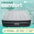 EZ Inflate 16 inch Luxury Inflatable Air Mattress With Built In Pump