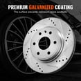 thumbnail image 2 of KFFKFF Front Brake Assembly for 2007-2017 Chevy Traverse, Buick Enclave, GMC Acadia, Saturn Outlook, Includes 12.8" Drilled & Slotted Rotors with Ceramic Pads, 2 of 9