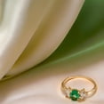 thumbnail image 6 of Sterling silver lab created emerald & marquise cut cubic zirconia ring, 6 of 7
