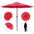 thumbnail image 4 of Abble Outdoor 9ft Patio 4 Tier Fashion Umbrella with Crank and Tilt - Red, 4 of 6