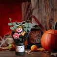 thumbnail image 5 of AYktou Halloween Pumpkin Bouquet, Mini Ghost Pumpkin Flowers Ornament Pumpkin Ghost with Two Knitting Flowers Gift Decoration for Living Room, Window Display, Fireplace, Dining Table, Pink, 5 of 7