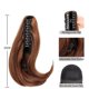 thumbnail image 3 of Extensión de coleta rubia de 25 cm con clip, cabello sintético liso con mezcla natural y aumento de volumen., 3 of 5