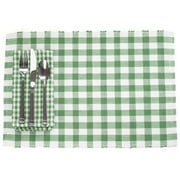 Mainstays Gingham Placemat & Napkin Set, Sage and White
