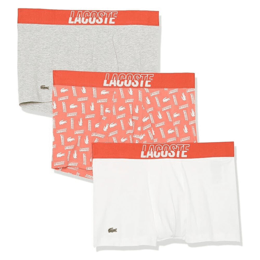 トランクス Lacoste Boxer Briefs Underwear 3-Pack 6H3420-NUA Men's 3-Pack Stretch Cotton Boxer Briefs - Underwear - New