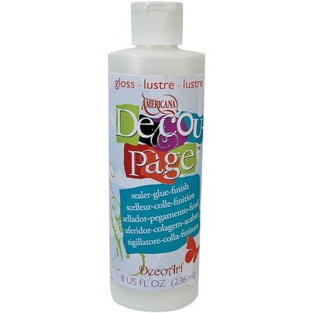 Americana Decou-Page Glue -8oz Gloss (Best Glue For Decoupage)