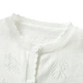 thumbnail image 3 of Baywell Toddler Baby Girls Long Sleeve Cardigan Sweater Hollow Button Down Knit Shirt Crew Neck Knit Sweater Cardigan for Little Girls 2-3 yC-White, 3 of 8