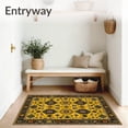 thumbnail image 3 of ODIKA 6'x9' Machine Washable Non-Slip Area Rug, Farmhouse Boho High Traffic Rug, Yellow, 62486, 3 of 7
