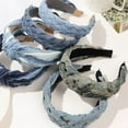 thumbnail image 6 of Eoperou Women Denim Headband Wide Knot Design Wide-Brimmed Hair Hoop Retro Hairband Daily Party Hair Accessories, 6 of 7