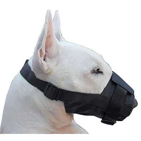 Nylon Dog Muzzle Adjustable Black (Small: 5.5"-7.5" Snout)