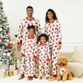 thumbnail image 2 of Conjuntos de pijamas a juego para toda la familia con estampado de hombrecito de jengibre y dibujos navideños (resistentes al fuego), 2 of 5