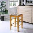 thumbnail image 3 of Home Square Square Rush 24" Stationary Counter Stool in Oak - Set of 3, 3 of 6