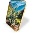 thumbnail image 2 of 12x8 Inches Framed Cactus Wall Art Decor with Gold Frame and Decorative Mexican Artwork Print For Office, Modern Home Decor, Crystal Porcelain Painting Wall Decor for Bedroom, 2 of 8