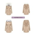 thumbnail image 5 of Winter Coats for Women Detachable Hooded Long Sleeve Coat Winter Warm Trench Outerwear Thermal Lined Jacket Fashionable Elegant Casual Winter Jackets for Women, 5 of 7