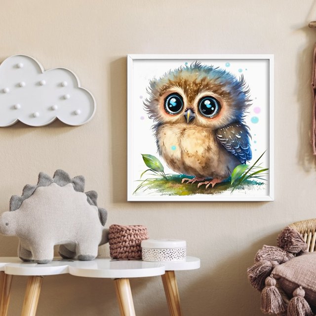 Cuadros Decorativos Juego de pintura de diamantes 5D DIY completo taladro redondo Animal Kit decoración del hogar 2 uds DQrwqpou embutido en tela
