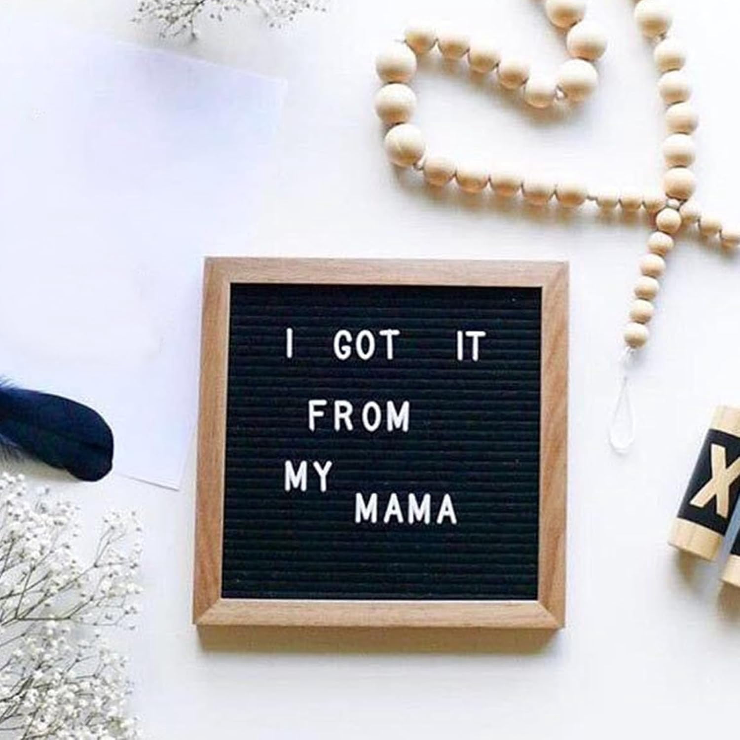 Felt Letter Board, 9.84x9.84 Inch Changeable Message Board, with 340 Letters, Numbers & Symbols for Classroom, Hospital, Café, Wedding, Home, Birthday Display