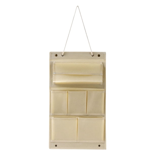 Organizador de bolsa de almacenamiento colgante para armario de pared Beige