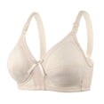 thumbnail image 2 of Darzheoy Bras for Women No Underwire Women's Plus Size BraCasual Sexy Lace Front Button Shaping Cup Shoulder Strap Underwire Bra Plus Size Extra-Elastic Wirefree Womens Bra 40/90CD, 2 of 4