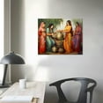 thumbnail image 3 of Nawypu Indian Village Woman of A Punjabi Woman Near Posters Canvas Print Wall Art Modern Picture Home Bedroom Living Room Foyer Aesthetic Decor Gifts (Framed), 3 of 4